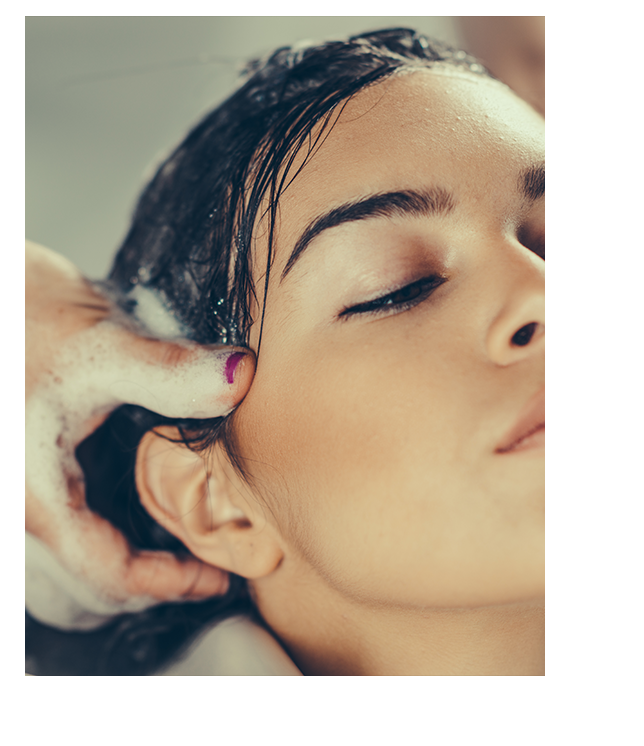 Washing hair in hair salon