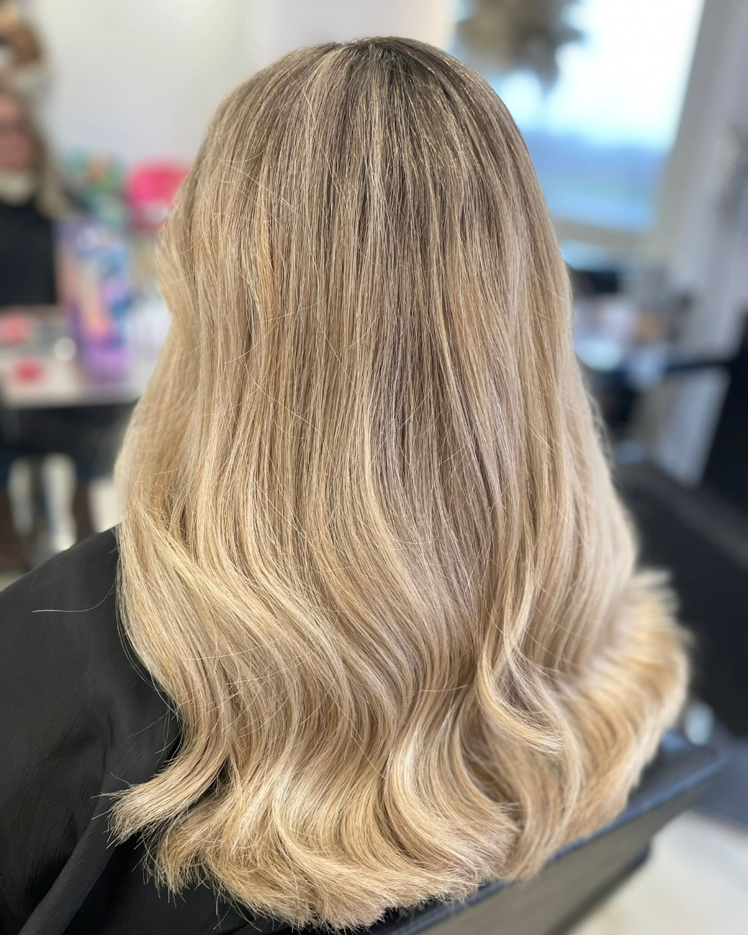 after blonde highlights & roots toner