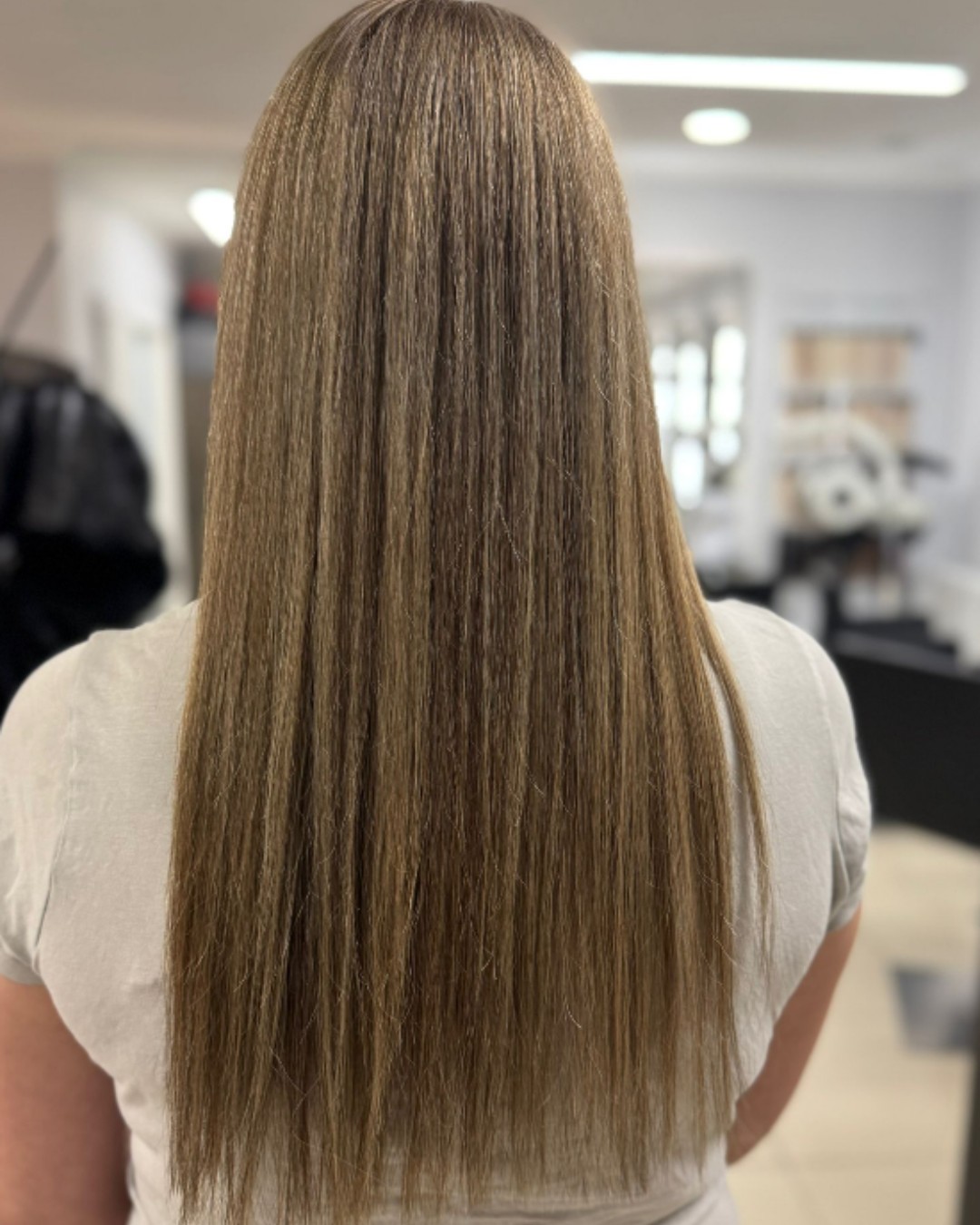 after hair colour transformation from orange to blonde 1