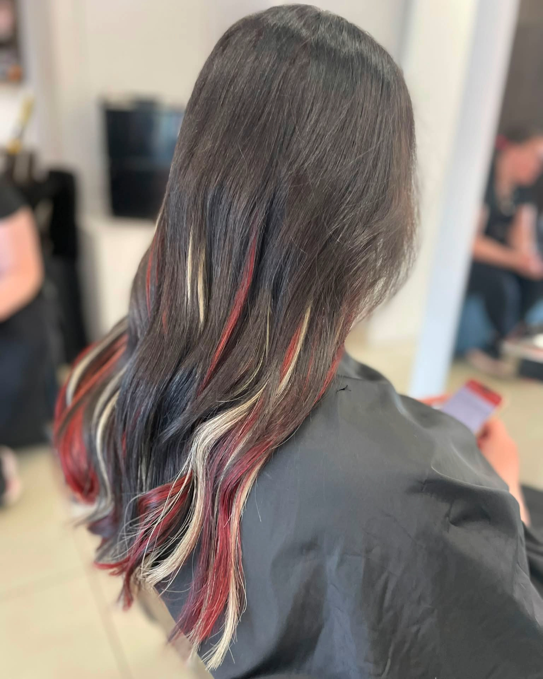 professional nano rings hair extension make over results on long hair with added pops of colour professional nano rings hair extension make over results on long hair with added pops of colour