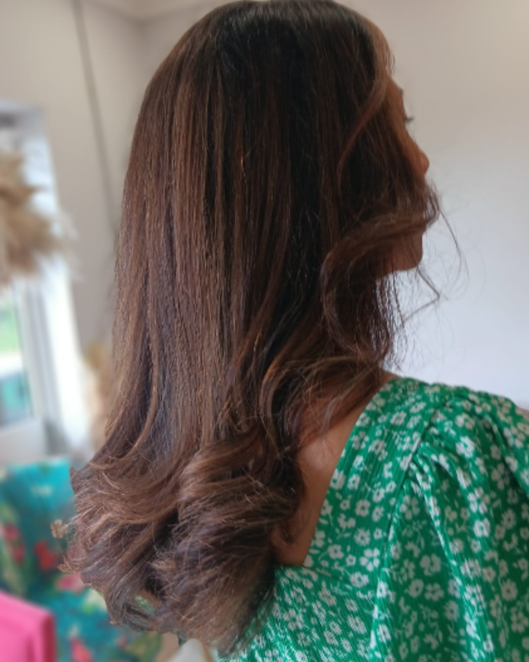 After Image of a Brunette Balayage Summer Hair Makeover at Studio 74 Salon in Peterborough
