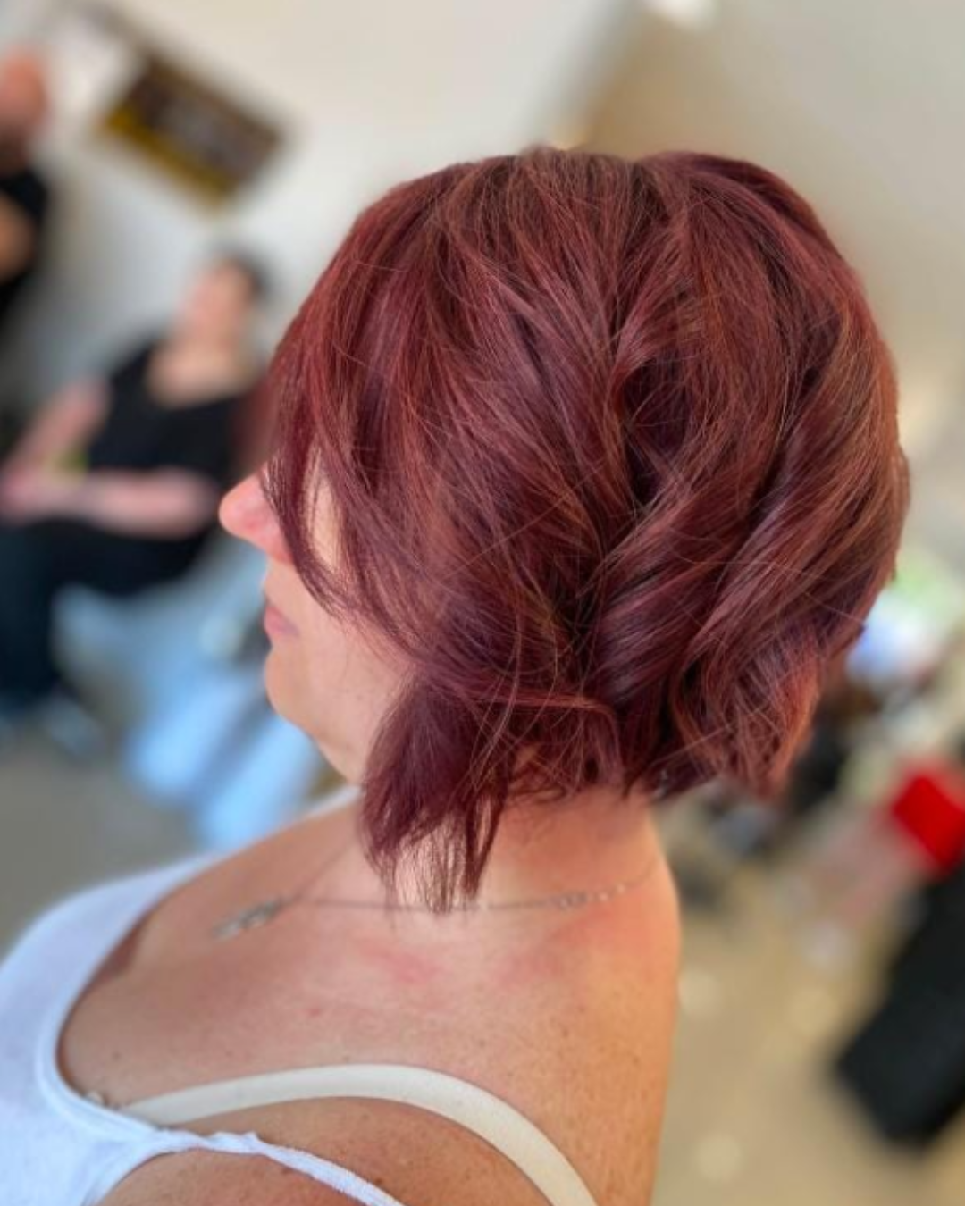 After Image of a Full Head Red Hair Colour Makeover at Studio 74 Salon in Peterborough