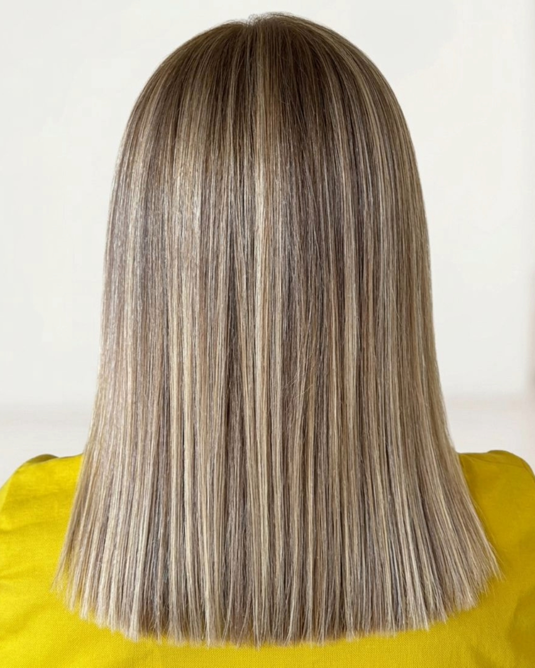 blonde highlights on mid length hair carried out by Jo at studio 74 salon in peterborough blonde highlights on mid length hair carried out by Jo at studio 74 salon in peterborough